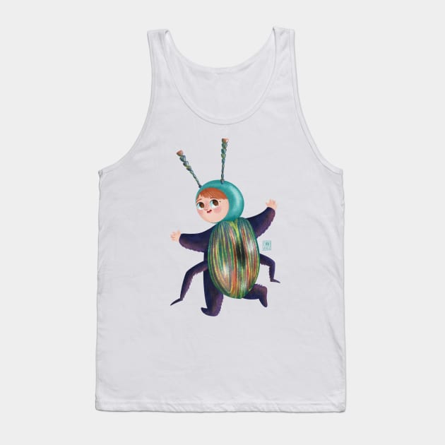 Sparkling beetle Tank Top by Emma Wiklund Art